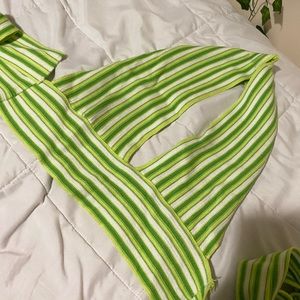 Shein Green Knit Cropped Top